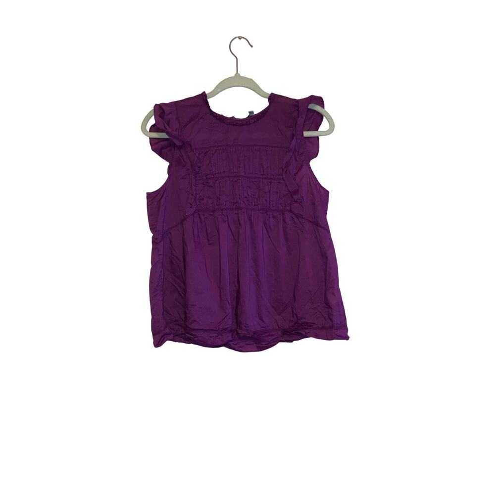 Rails Bright Purple Flutter Sleeve Top Size Medium - image 1